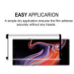 Wholesale Galaxy Note 9 Full Adhesive Glue Full Edge Tempered Glass Screen Protector - Case Friendly (Glass Black)